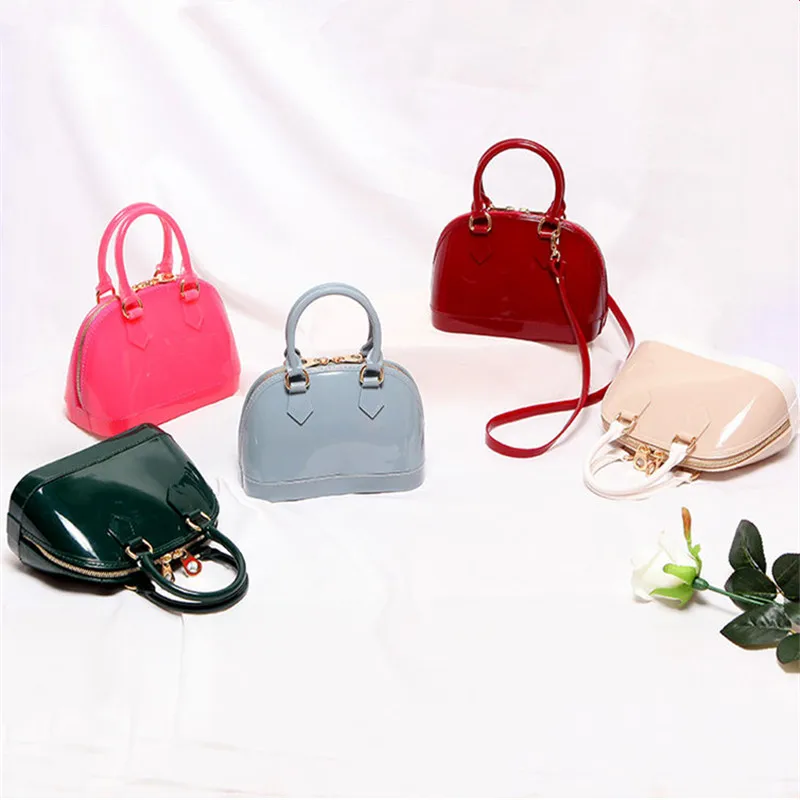 Just Tao! HOT SALE Woman\'s PVC handbags Girls Candy Colors Totes bag Child fashion shell purse Kid mini shoulder bags  JT071-2