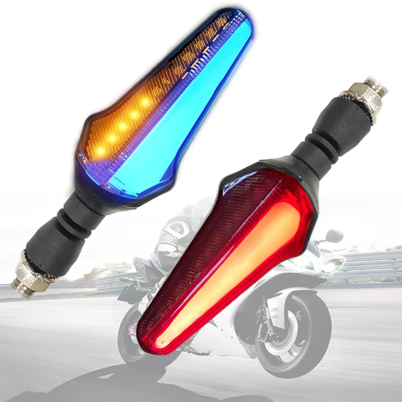 Intermitente trasero LED, indicador de señales de giro de agua corriente para motocicleta, luz de motocicleta para Honda Yamaha.