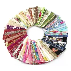 Fabric Patchwork Craft Cotton Material Batiks Mixed Squares Bundle, 10 x 10cm, 50-Pack