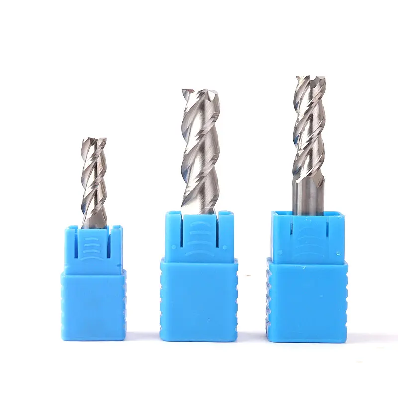 อลูมิเนียมทองแดงตัดไม้ Endmill HRC50 3 ขลุ่ย CNC เครื่องกัดเครื่องมือทังสเตนเหล็กเครื่องตัดมิลลิ่ง 1 มม.2 มม.3 มม.4 มม.6 มม.
