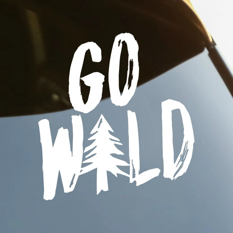Go Wild Nature Die-Cut Vinyl Decal Car Sticker Waterproof Auto Decors on Car Body Bumper Rear Window Laptop Choose Size #S60197