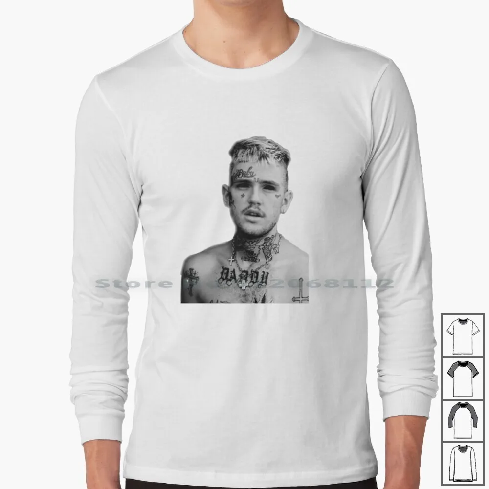 Dark Lil Peep Long Sleeve T Shirt Sadness Hate Rap Tracy Tribute