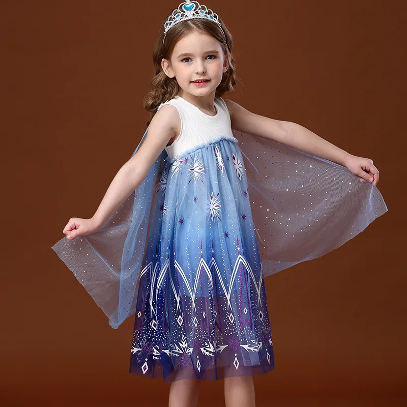 

Girl Summer Princess Skirt Snowflake Mesh Stars Little Lovely Fairy Pure Dress Kids Dresses For Girls Flower Girl Dresses