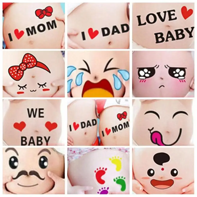 1Pc Voor Zwangere Vrouwen Moederschap Foto Props Zwangere Herstel Zwangerschap Buik Foto Stickers Zwangere Vrouwen Accessoires