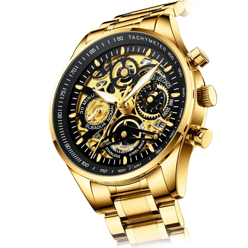 

NIBOSI Hollow Skeleton Men Watch Top Brand Luxury Sports Watches For Men Waterproof Fashion Quartz Wristwatch Relogio Masculino