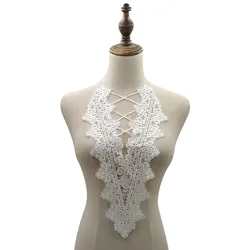Lace Collar Flower Corsage Wedding Dress Accessories Hollow Back Collar DIY Lace Accessories Embroidery Fake Collar