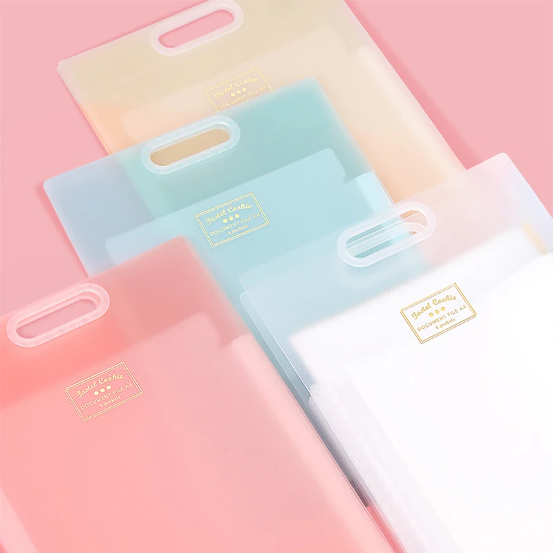 KOKUYO Light-colored Cookies Organ Bag Portable Multi-layer Test Paper Storage Bag Vertical Folder Student Classification Book