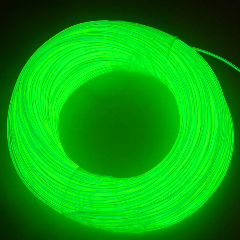 Top quality 2.3mm Flexible Neon Light EL Wire Rope Tube) Ten colors Option100M +Free Shipping