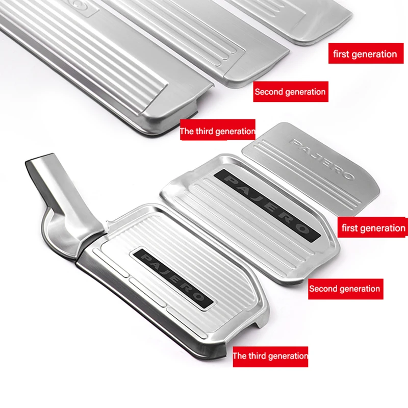 For V97 V93 V73 Mitsubishi Pajero Welcome Pedal Stainless Steel Shogun Nerf Bars Running Boards Protect Accessories Interior