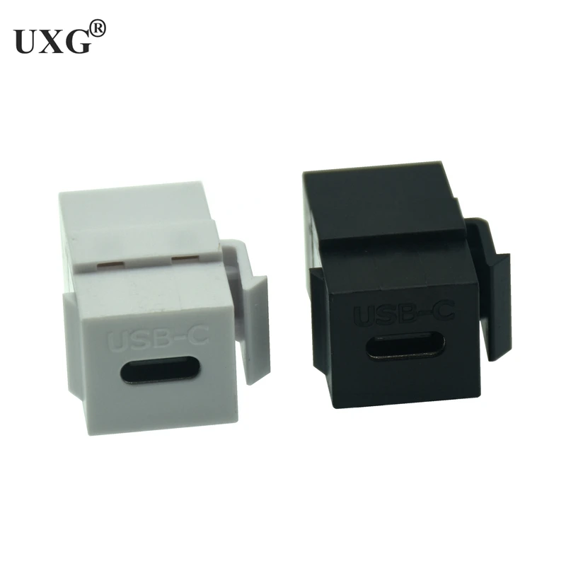 USB C Keystone Jack, USB 3.1 Type-C Connector Keystone Insert Female to Female for Wall Plate Outlet Panel