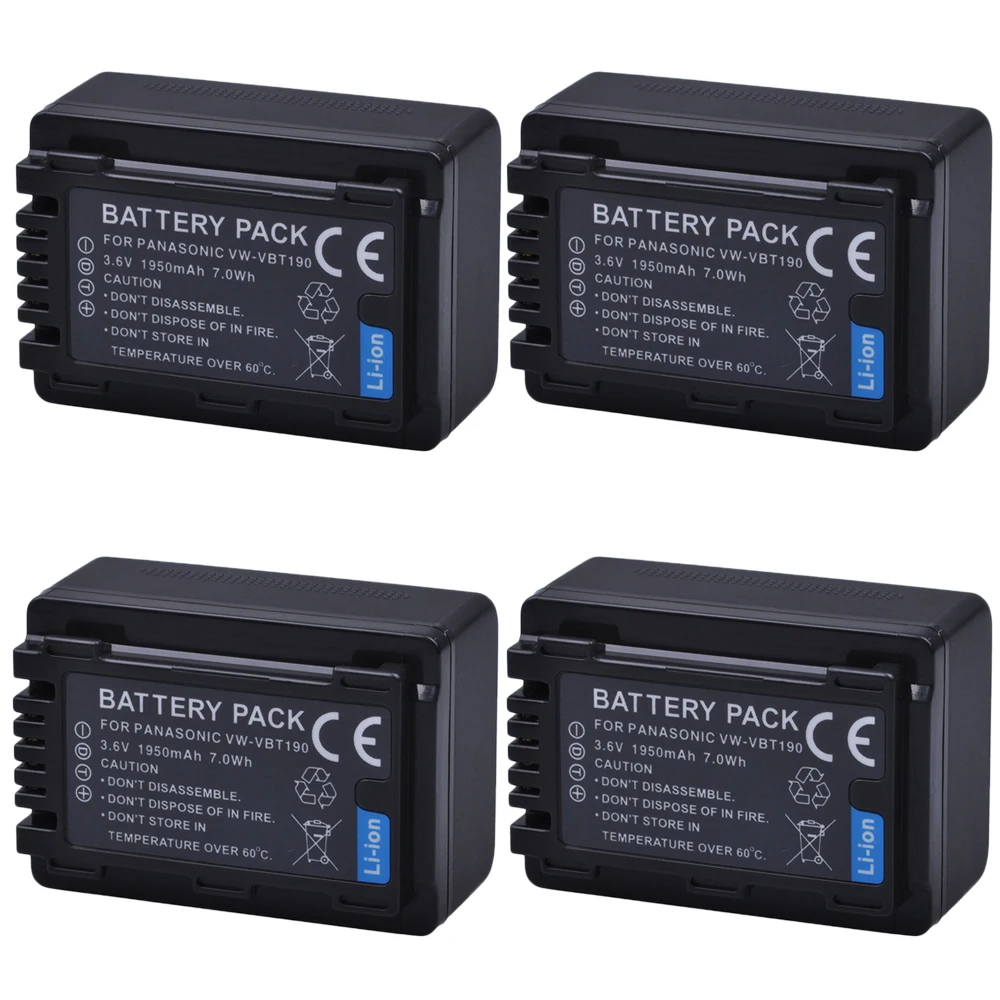 VW-VBT190 VBT190 Batteries for Panasonic HC-V800K, HC-VX1K, HC-WXF1K, HCV520, HC-V550, HCV710, HCV720, HC-V750, HC-V770