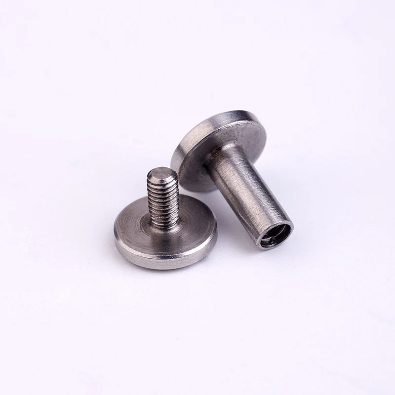 Diameter 8mm Flat Style Chicago Screw Wallet Bag Belt Rivet Diy Handmade Garment Leather Craft Key Case Hardware Part Fastener