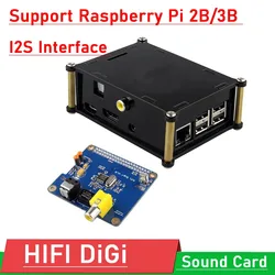 HIFI DiGi + scheda audio digitale interfaccia I2S SPDIF fibra ottica RCA per Raspberry Pi 3 /2B B + 3B volume lettore musicale