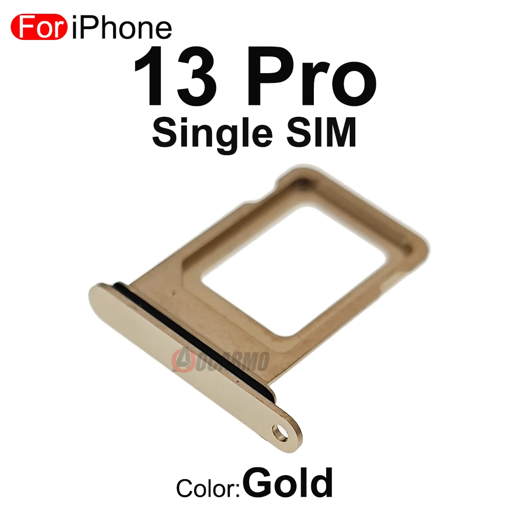 For iPhone 13 Pro 13pro Single Dual SIM Card Tray Slot With Waterproof Rubber Ring Replacement Parts