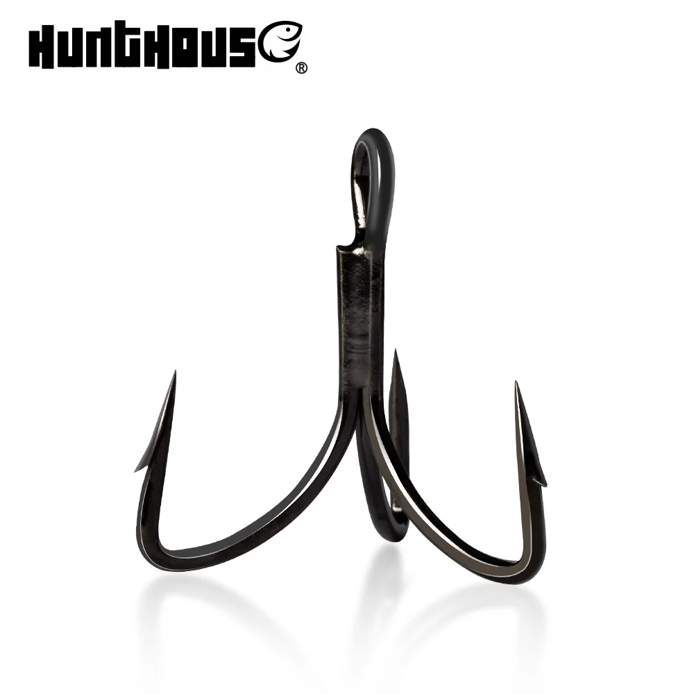 

Hunthouse fishing hook set Outer barb Three anchor hook 1/0 2# 4# 6# 5-8pcs/lot high carbon steel sharp for hard lure Accessorie