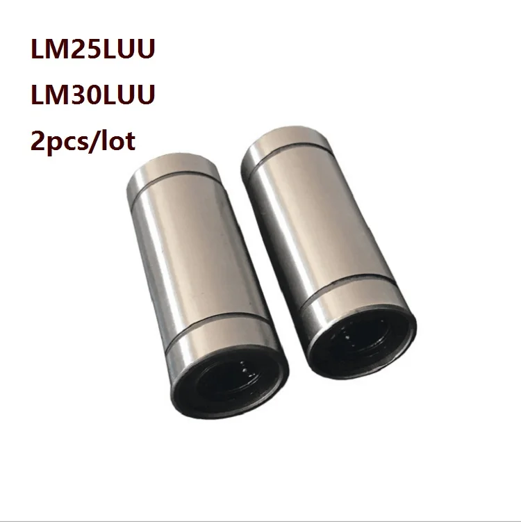 

2pcs/lot LM25LUU LM30LUU 25x40x112mm 30×45×123mm Long linear ball bearing Bushing for 3D printer CNC router parts