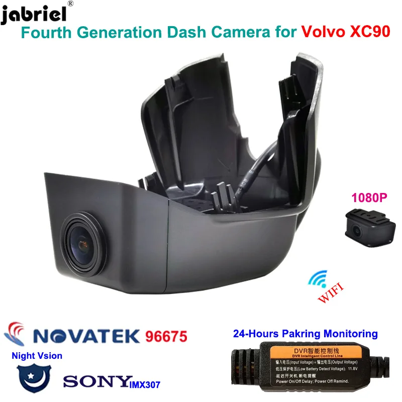 Auto Dash Cam WIFI Night Vision Full HD 1080P Car Dvr 24H Rear Camera For Volvo XC90 2014 2015 2016 2017 2018 2019 2020 2021