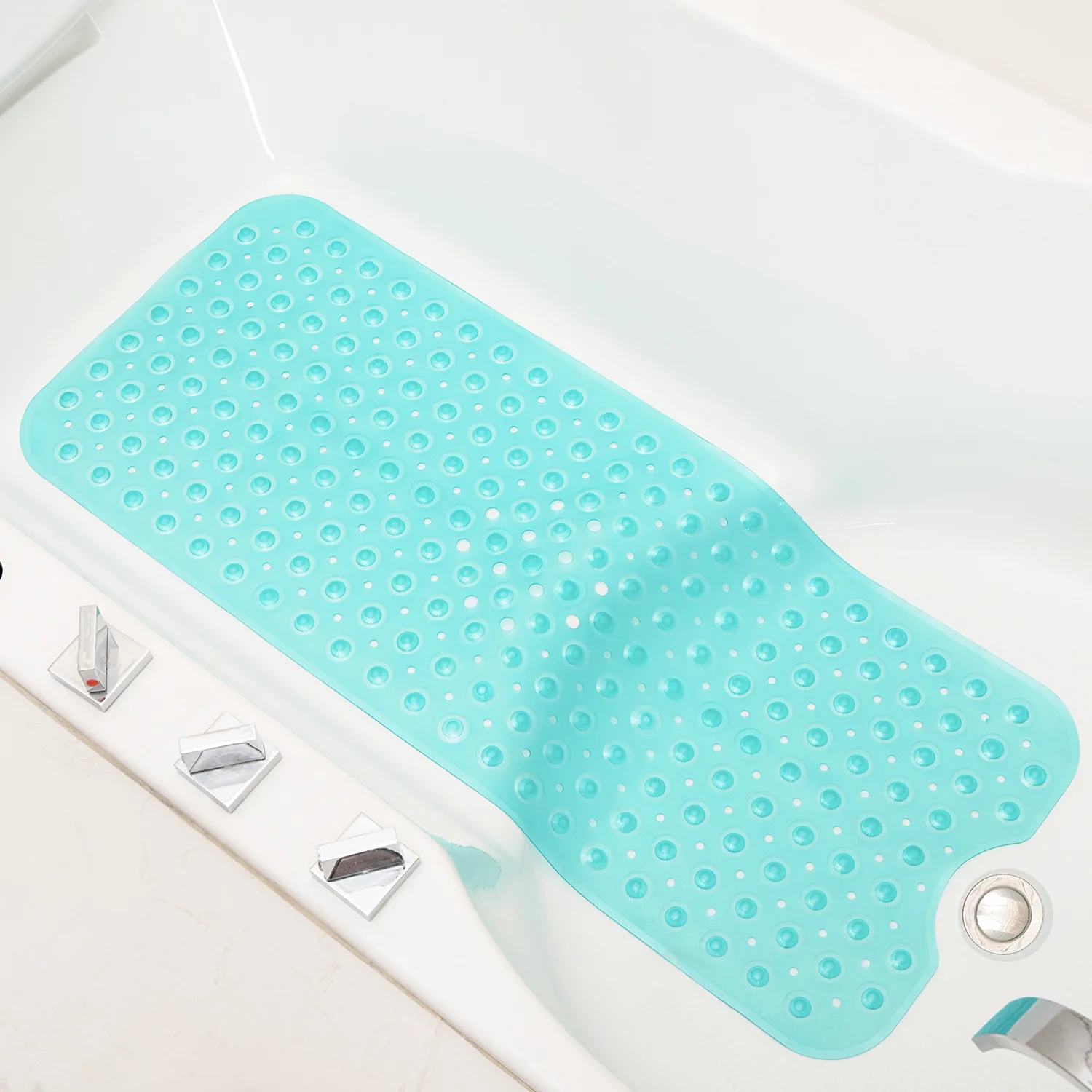 Rectangle 40x100 PVC Anti-Slip Bathtub Mat Bathroom Massage Shower Mat Suction Cup Waterproof Floor Mat Kids/Elderly/Disabled