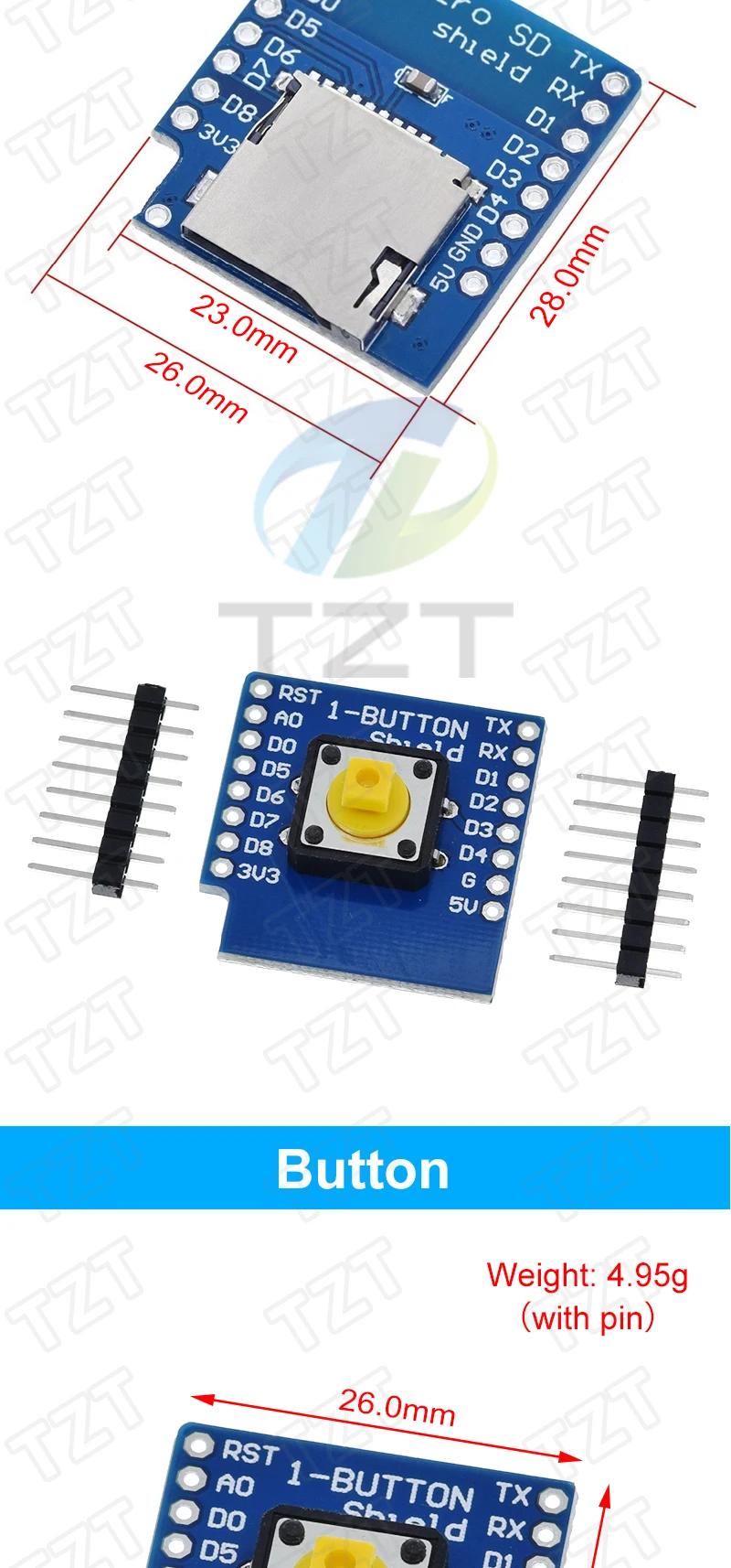 Esp8266 D1 Mini Pro WLAN-Entwicklungsboard Nodeu Ws2812 RGB Dht11 Dht22 Am2302 Relais Ds18b20 Bmp180 Motor für Arduino DIY-Kit – Detail 9