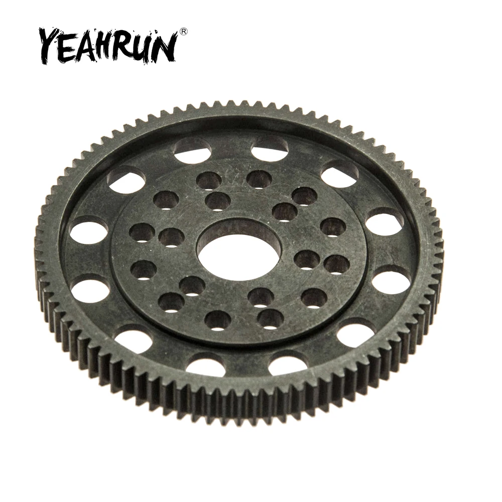 YEAHRUN Steel Spur Gear Pitch 48p 87T for Axial SCX10 1/10 RC Crawler Car Alloy Center Gearbox Replacement Parts Accessories