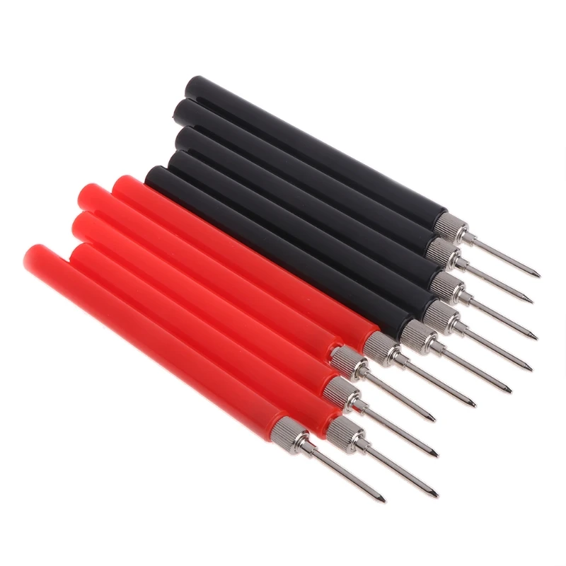 10pc Spring Test Probe Tip Insulated Test Hook Wire Connector Test Lead Pin for Electrical Test/Industrial Test