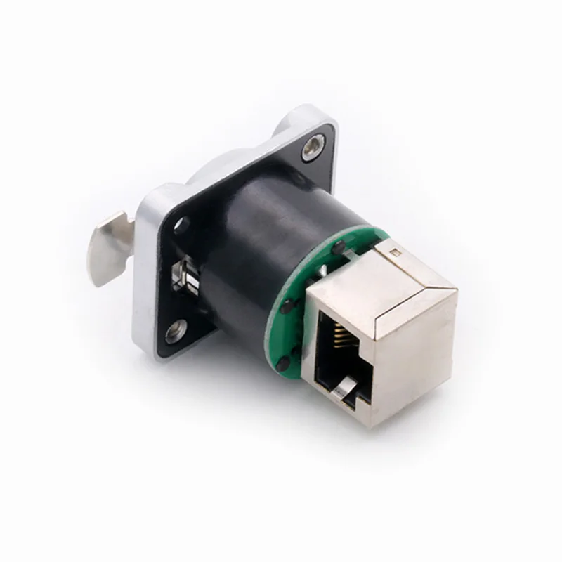 1PC RJ45 Shield Network Connector 8p8c Female Panel Mount Sockets RJ45 Ethernet Connector, Normal&Right Angle styles for options