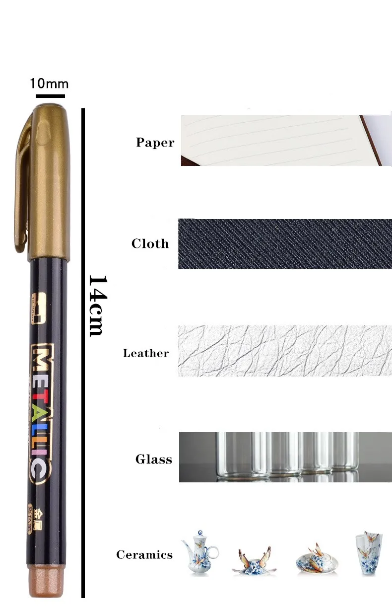 8 Kleuren/Set Acryl Epoxy Hars Tekenpen Verf Hoogtepunten Metallic Permanente Marker Graffiti Punt Pen Voor Diy Sieraden mold