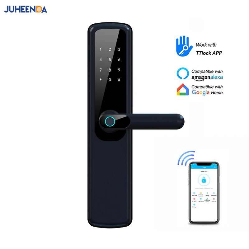 TTlock App بصمة قفل ذكي Tuya واي فاي Fechadura قفل بكلمة مرور IC-بطاقة الأمن الباب الأمامي قفل إلكتروني 6068 قفل الجسم