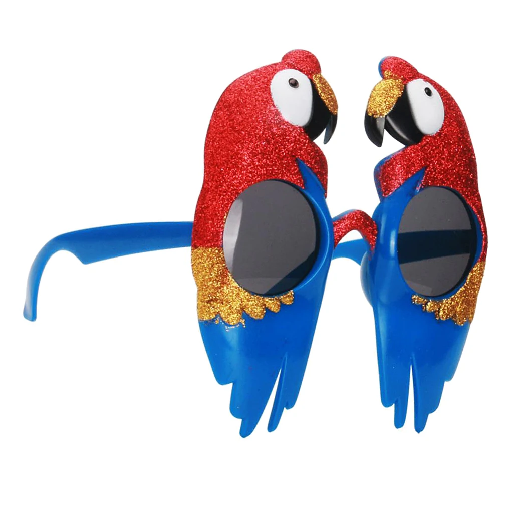 Festival Tropical Blue Red Parrot Bird Sunglasses Fancy Dress Party Glasses Cosplay Accessory Photo Booth