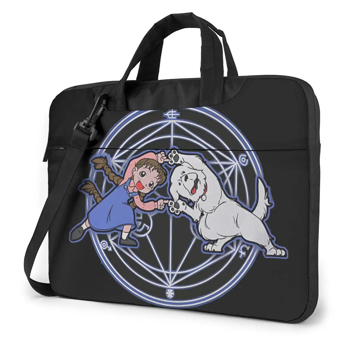 Fullmetal Fusion Games Laptop Bag Case Protective Vintage Computer Bag Bicycle Crossbody Laptop Pouch