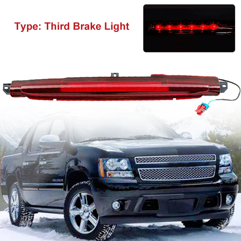 

For Chevrolet Avalanche 02-12 Pickup Truck 3rd Third Brake Light Red CHMSL -15120540