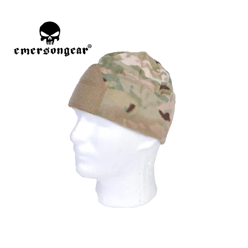 EMERSONGEAR Tactical Fleece Cap with Hoop And Loop Surface Winter Baseball Sport Warm Cape Street Business Beanie Knit Hats Men