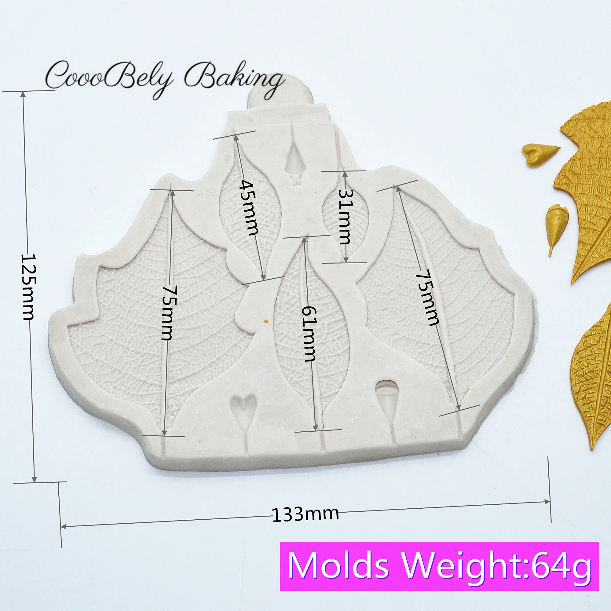 Leaf Sugarcraft Silicone Mold Fondant Mold Cake Decorating Tools Chocolate Mould DIY Baking Candy Maker Mousse Mould