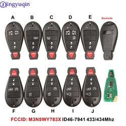 Jingyuqin 10Ps 2/3/4/5/6/7b Smart Remote Key Fob Voor Chrysler M3n5wy783x IYZ-C01C GQ4-53T 433Mhz Voor Chrysler Jeep Grand Cherokee