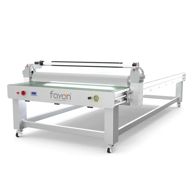 1737 wide format Flatbed laminator for glass flatbed applicator with silent air compressor