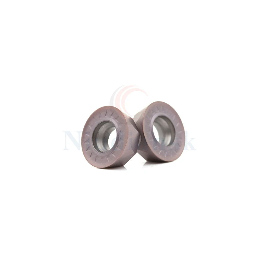 Tour CNC RPMT1204MOE-JS VP15TF, finition, lame de fraisage, carbure cimenté, inserts de fraisage à haute résistance pour acier inoxydable, 10 pièces