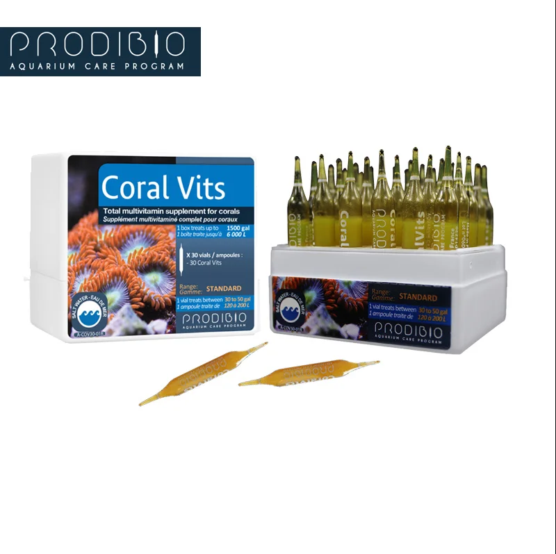 PRODIBIO بيو المرجان Vits للأسماك البحرية الغذاء علاج المياه الشعاب SPS LPS حوض السمك مارينو اختبار الدواء