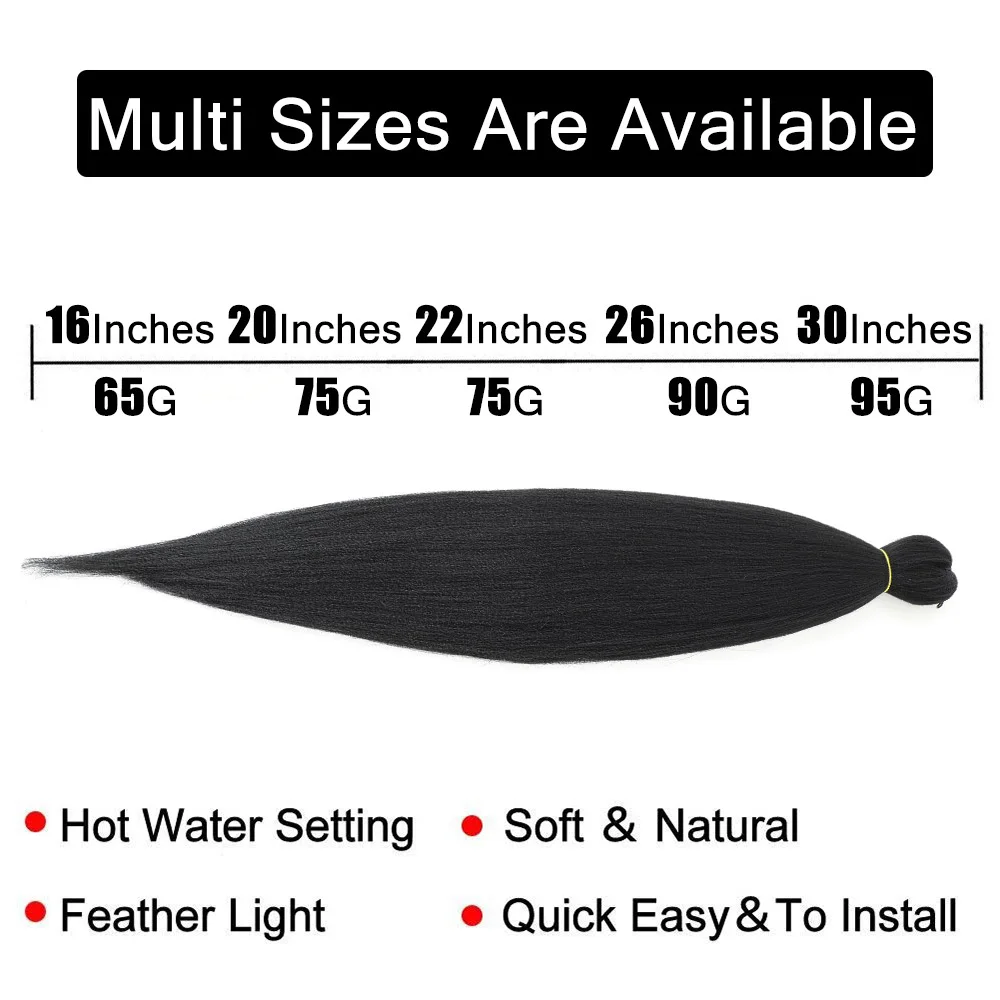 Braid Hair Pre Stretched Easy Braid Ombre Synthetic Braids Extensions Senegal Twist Yaki Straight Crochet Hair 20/26/30 Inch