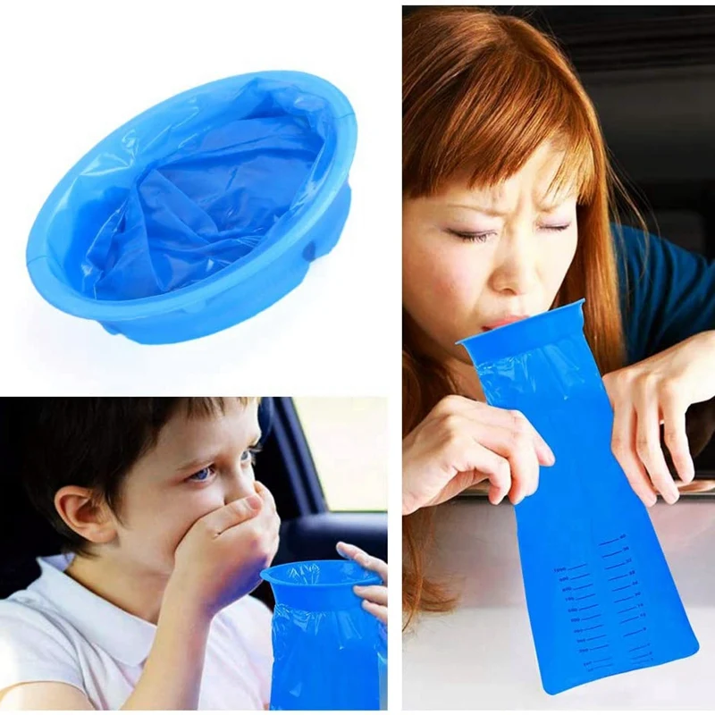20Pcs Disposable Vomit Bags , Emesis Bags, Aircraft & Car Sickness Bag, Nausea Bags for Travel Motion Sickness