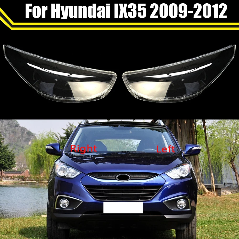 Car Transparent Lampshade Lamp Shell Front Headlamp Glass Headlight Cover Waterproof Mask For Hyundai IX35 2009 2010 2011 2012