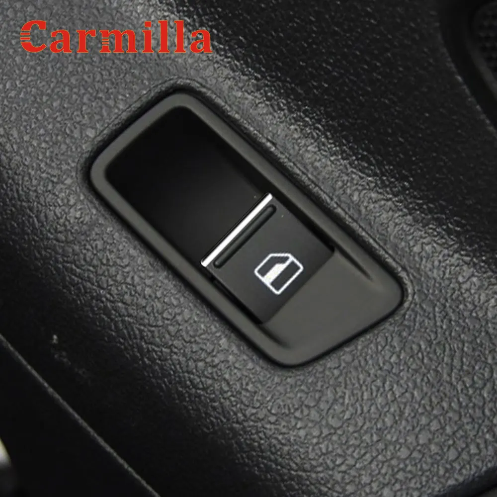 Carmilla for Skoda Karoq 2018-2021 Door Window Lift Button Switch Sequin Interior Mouldings ABS Chrome Trim Cover Accessories