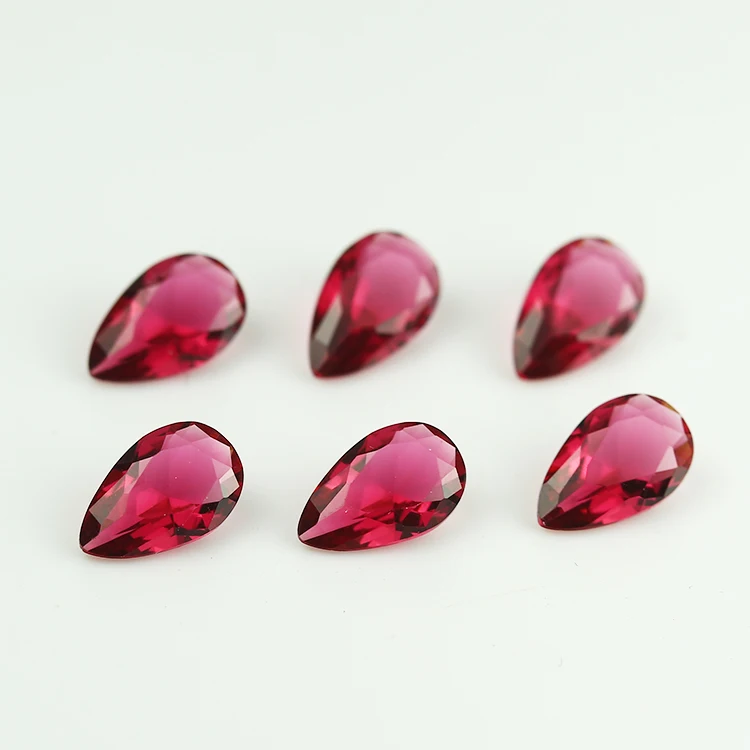 9 Colors 100pcs 2x3~13x18mm Pear Shape White, Red, Black, Green Loose Bead Glass stone For Jewelry DIY