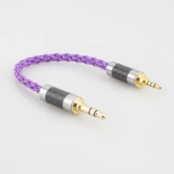 Nowy HIFI Carbon Fiber 2.5mm TRRS zrównoważony męski na 3.5mm stereofoniczny męski Adapter Audio kabel 3.5mm do 2.5mm TRRS Balance Cable