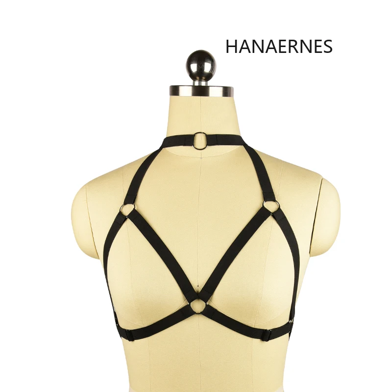 

HANAERNES Polyester bondage harness Women Sexy Lace Bandage Lingerie Corset Push Up Top Underwear