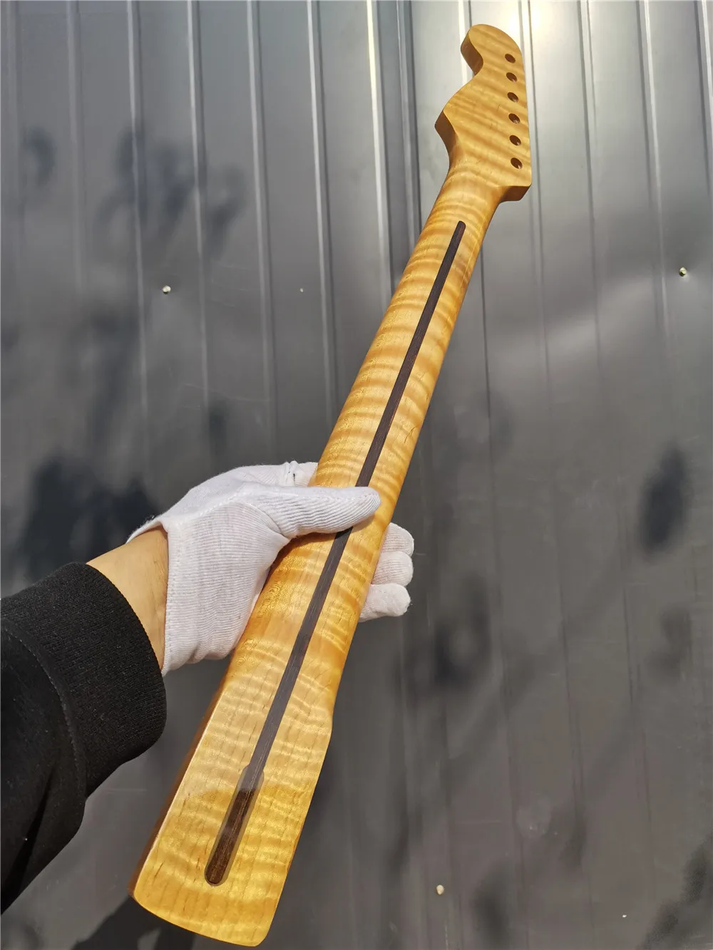 New yellow Electric guitar neck 21 fret 25.5\'\' maple made and maple Guitar Fretboard #46