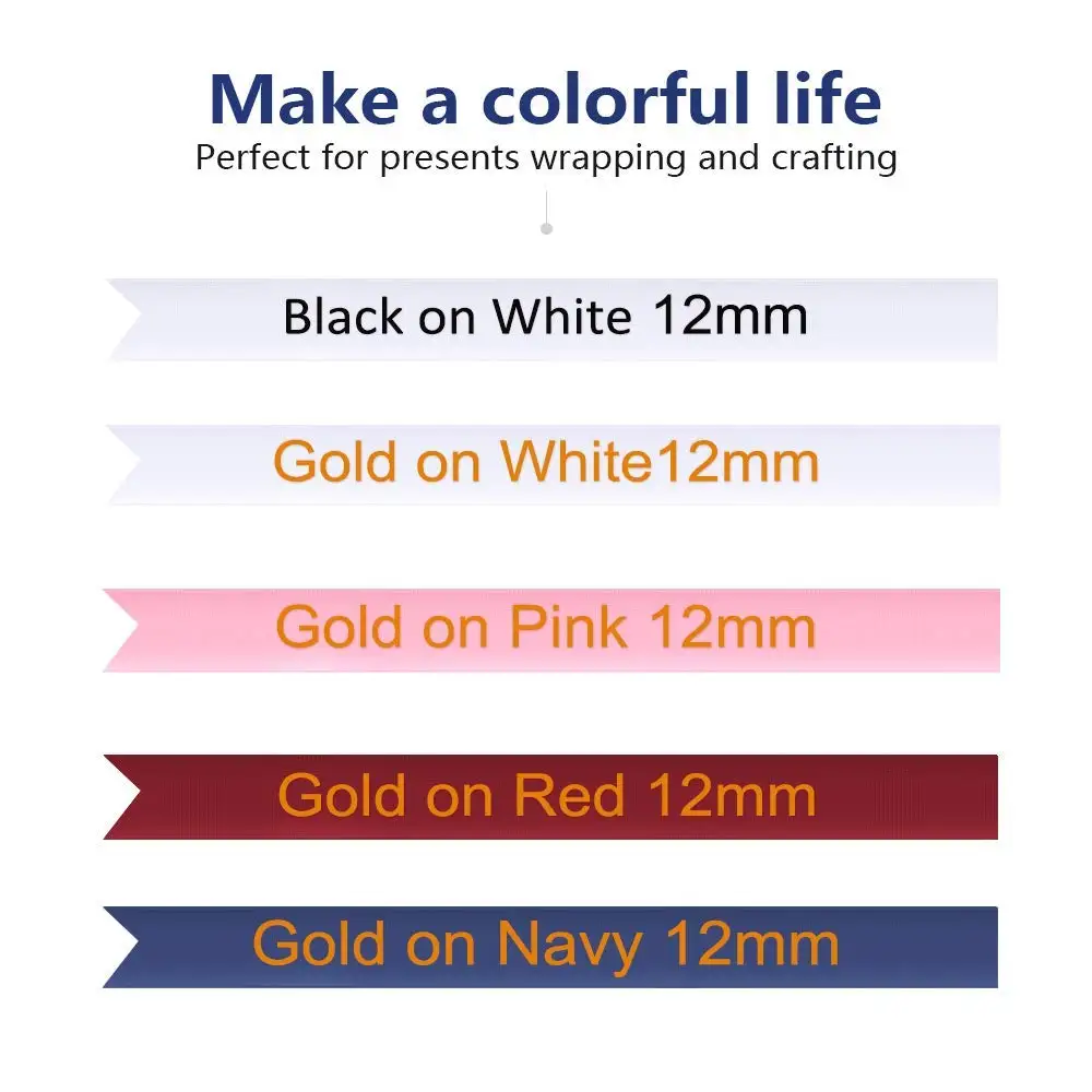 RE34 R231 Satin Ribbon 12mm Label tape Compatible for Brother TZe-R231 TZe-RE34 TZE-RE31 TZE-RG34 Gift P Touch Label Printer