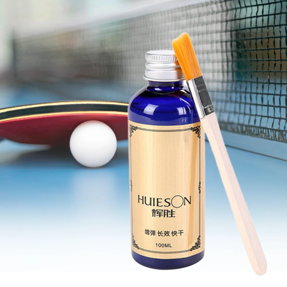 Pegamento para tenis de mesa, líquido de velocidad profesional, súper con cepillo especial, gomas para raqueta de ping pong, accesorio para la
