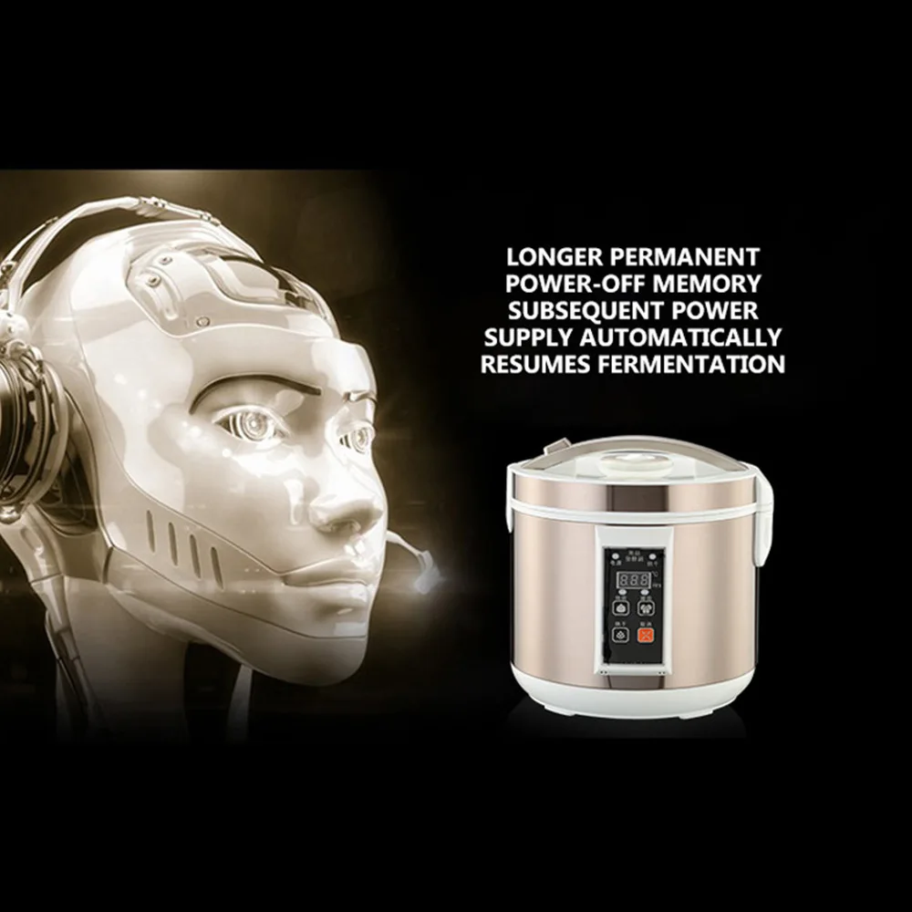 Cerdas 6L Hitam Bawang Putih Mesin Fermentasi Automatic Hitam Bawang Putih Fermenter Mesin Pot Rumah Tangga DIY Zymosis Pot