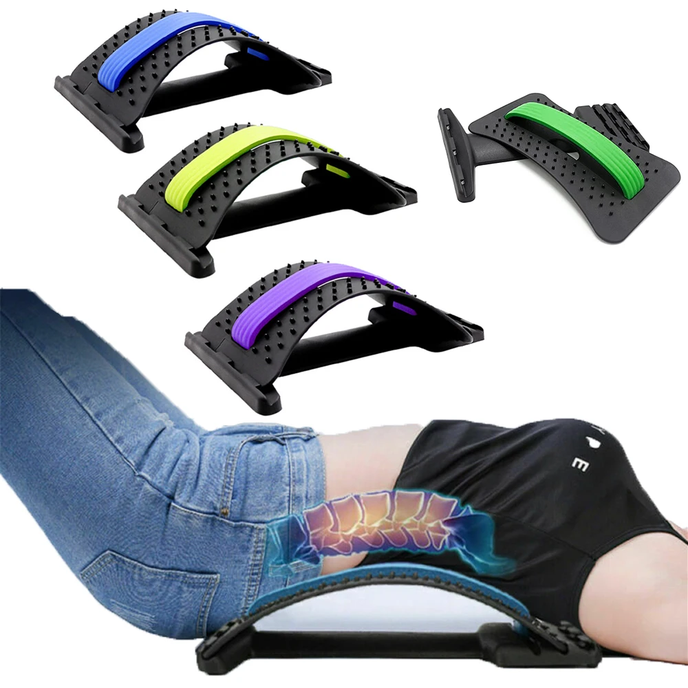 Back Strecher Equipment Massager Magic Stretch Fitness Lumbar Support Relaxation Spine Pain Relief