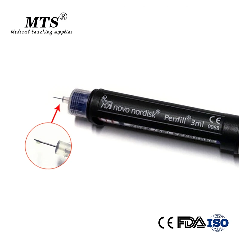 Pluma de esterilización médica para diabéticos, 200 piezas, aguja para enseñanza médica CE 32G * 4mm 31G * 6mm 32G * 6mm 32G * 5mm 31G * 5mm 31G *